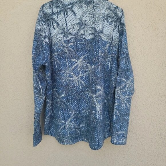 Tommy Bahama Mirror Palms Long Sleeve Button Down Shirt Sz Lg - Picture 7 of 8